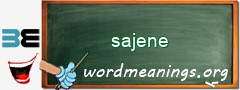WordMeaning blackboard for sajene